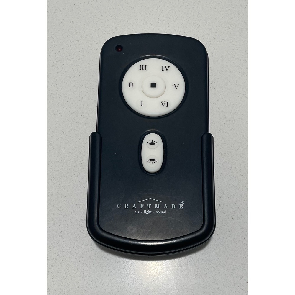 Craftmade RH787T Ceiling Fan Remote Control FCC ID CHQRH787T Black W/ Mount Used